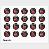 Archerry Funny Fruit Archery Pun Dark BG Ronde Sticker (Vel)
