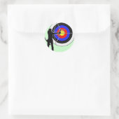archery2 ronde sticker (Tas)