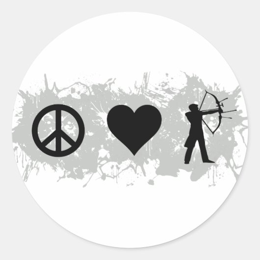 Archery 1 ronde sticker (Voorkant)