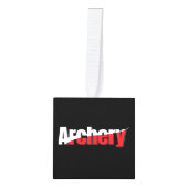 Archery Abstract Swish - Graphic Two-Tone Art Kubus Ornament (Voorkant)