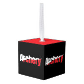 Archery Abstract Swish - Graphic Two-Tone Art Kubus Ornament (Achter hoekig)