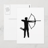 Archery archer briefkaart (Voorkant / Achterkant)