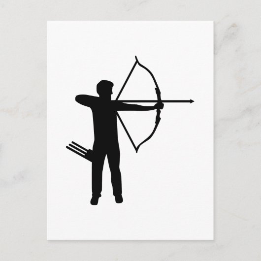 Archery archer briefkaart (Voorkant)