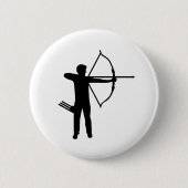 Archery archer ronde button 5,7 cm (Voorkant)