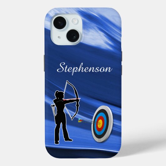 Archery - Archer Silhouette and target Personalize Case-Mate iPhone Case (Achterkant)