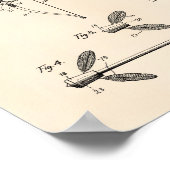 Archery Bow 1929 Patent Art Old Peper Poster (Hoek)