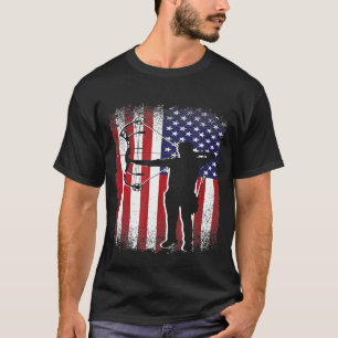 Archery Bow Sport  Art Usa Vlag Archeries T-shirt