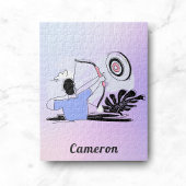 Archery Bullseye & Archer Modern Gradient & Name Legpuzzel