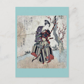 Archery by Yanagawa, Shigenobu Ukiyoe Briefkaart