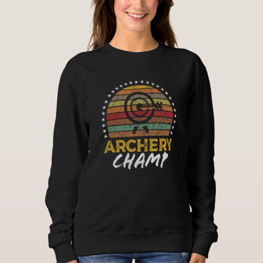 Archery Champion Retro Vintage Graphic Trui (Voorkant)