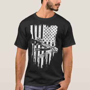 Archery Crossbow Hunt -Amerikaanse vlag Bow Hu T-shirt