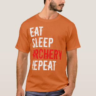Archery Eat Sleep Archery Herhaal T-shirt