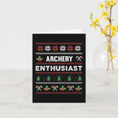 Archery Enthusiast Ugly Christmas Sweater Gift Kaart (Gele Bloem)