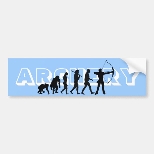 Archery Evolution Sportliefhebbers Bumpersticker (Voorkant)