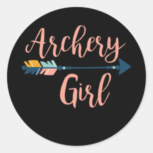 Archery Girl Ronde Sticker