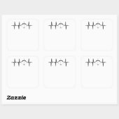 Archery Heartbeat Bow and Arrow Archer Vierkante Sticker (Vel)