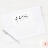 Archery Heartbeat Bow and Arrow Archer Vierkante Sticker (Envelop)