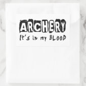 Archery Het zit in mijn bloed Rechthoekige Sticker (Tas)
