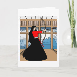 Archery met een buis en een pijltje kaart