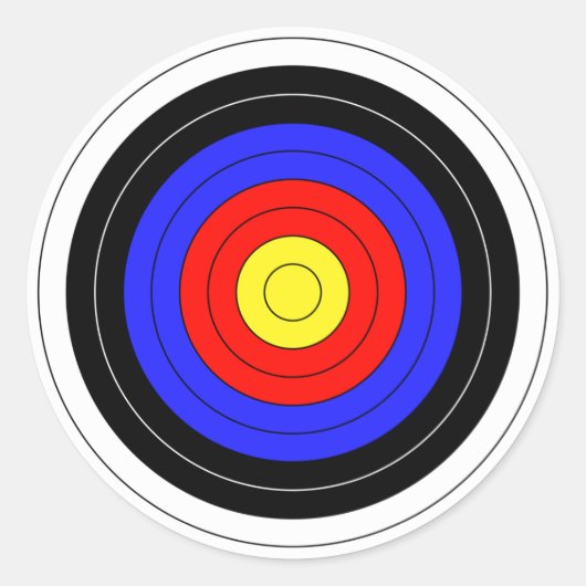 archery ronde sticker (Voorkant)