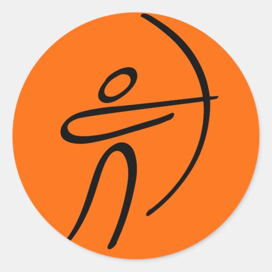 Archery Ronde Sticker (Voorkant)