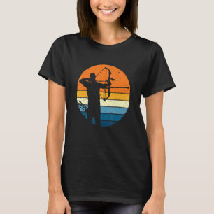 Archery Sports Retro Vintage Sunset Archer Bow And T-shirt
