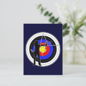 Archery & target 01 briefkaart (Staand voorkant)