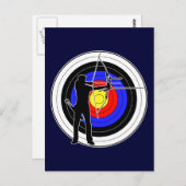 Archery & target 01 briefkaart (Voorkant / Achterkant)