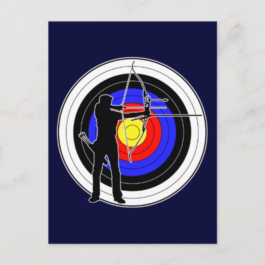 Archery & target 01 briefkaart (Voorkant)