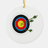 ARCHERY TARGET KERAMISCH ORNAMENT (Voorkant)
