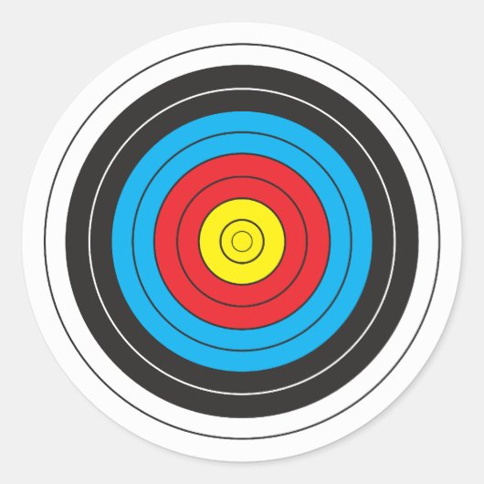 Archery Target Ronde Sticker (Voorkant)