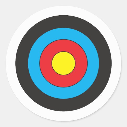 Archery Target Ronde Sticker (Voorkant)