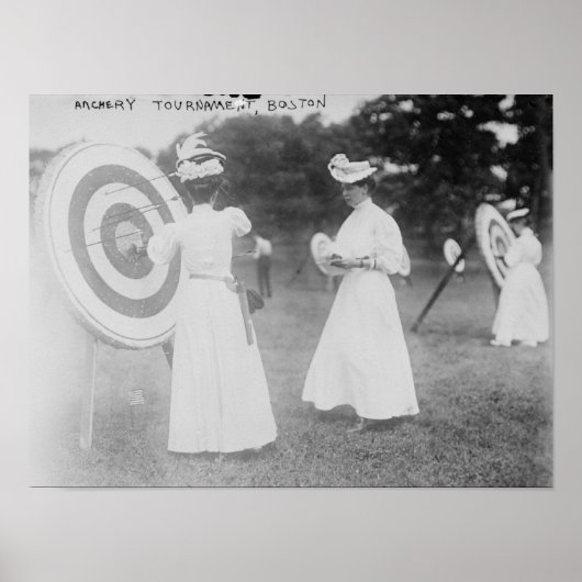 Archery Tournament in Boston, MA-foto Poster (Voorkant)