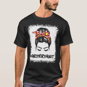 Archery Tunt Life Messy Bun Hair Glasses T-shirt