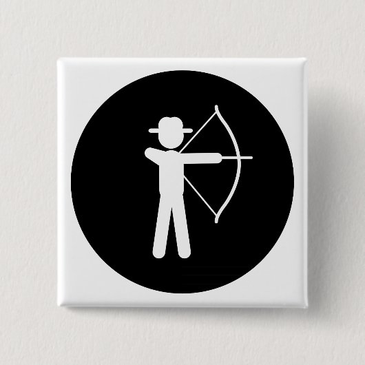 Archery Vierkante Button 5,1 Cm (Voorkant)