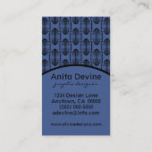 Arches anciennes Carte de visite, Bleu (Dos)