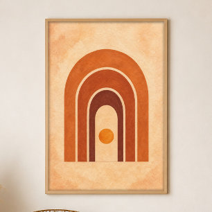 Arches de terre cuite au crépuscule Affiche d'art
