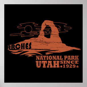 Arches Nationaal park Moab Utah kunst Poster