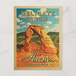 Arches National Park Briefkaart Retro Delicate Arc
