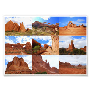 Arches National Park Collage Foto Afdruk
