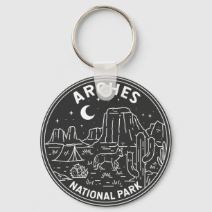 Arches National Park Delicate Arch Monoline Sleutelhanger