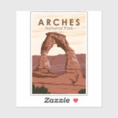 Arches National Park Delicate Arch  Sticker (Vel)