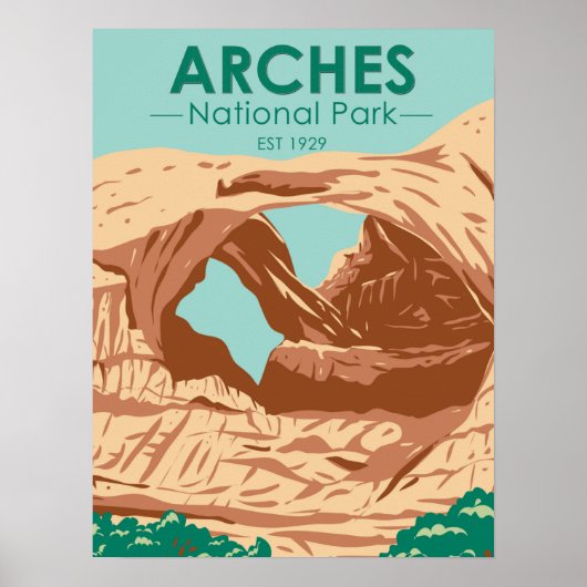 Arches National Park Double Arch Poster (Voorkant)
