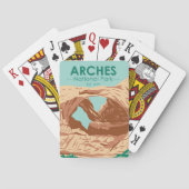 Arches National Park Dubbele Boog Pokerkaarten (Achterkant)