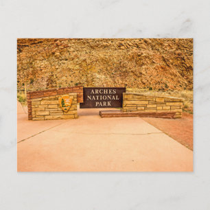 Arches National Park Entrance Sign Briefkaart