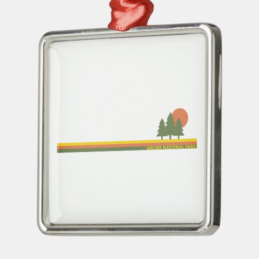 Arches National Park Pine Trees Sun Metalen Ornament (Links)