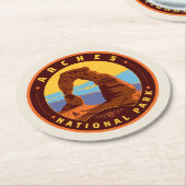 Arches National Park Ronde Kartonnen Onderzetter (Gebogen)