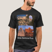 Arches National Park Sandstone Aches Fotocollage T-shirt (Voorkant)