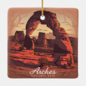 Arches National Park Sandstone Keramisch Ornament (Achterkant)