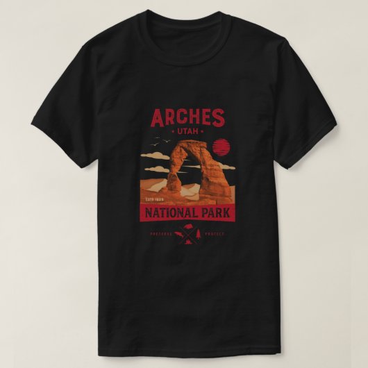 Arches National Park T Shirt Delicate Arch  (Design voorkant)